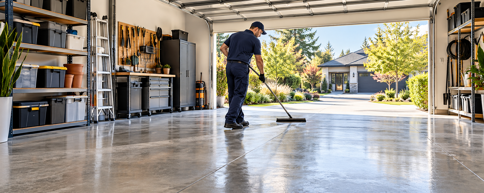 Garage cleaning service by ESM Cleaning LLC